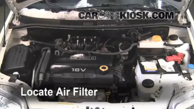 2007 Chevrolet Aveo5 Special Value 1.6L 4 Cyl. Air Filter (Engine) Replace